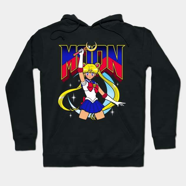 90's TV Japanese Anime Superhero Heroine Gamer Parody Mashup Hoodie by BoggsNicolas